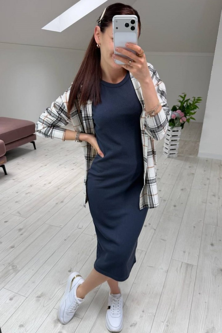 Платье приталенное в рубчик KG-708.1A280