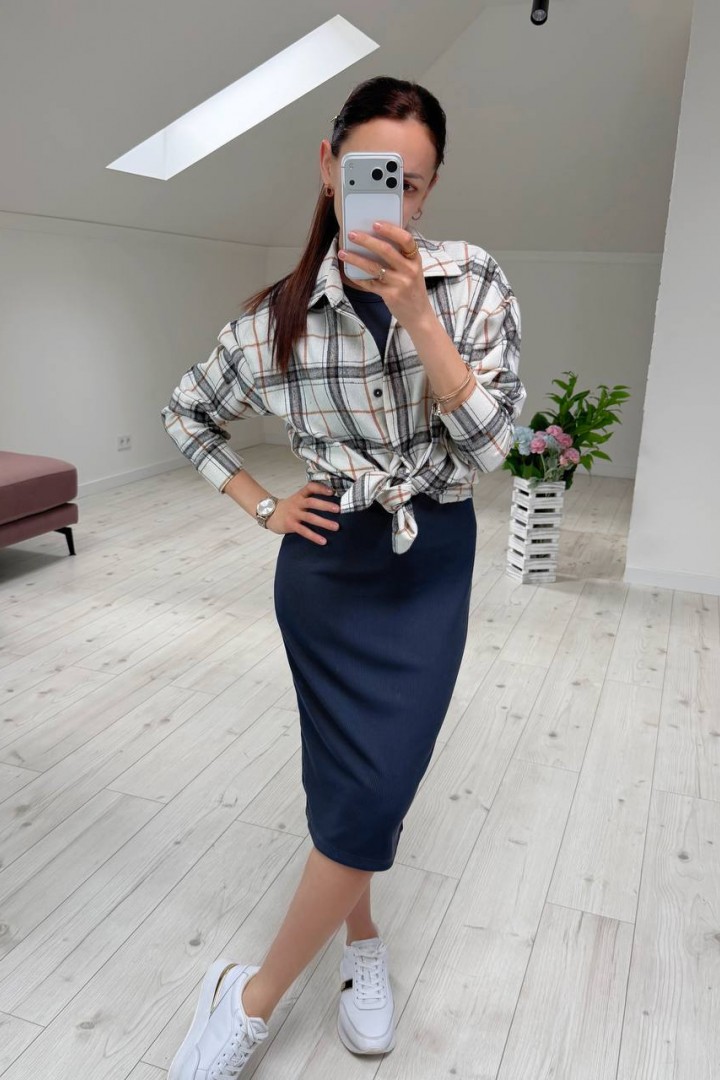 Платье приталенное в рубчик KG-708.1A280