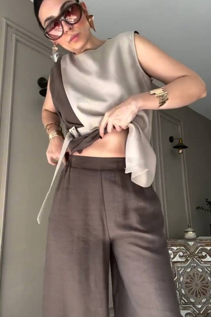 Льняной прогулочный костюм LOU-1419A850