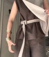 Льняной прогулочный костюм LOU-1419A850