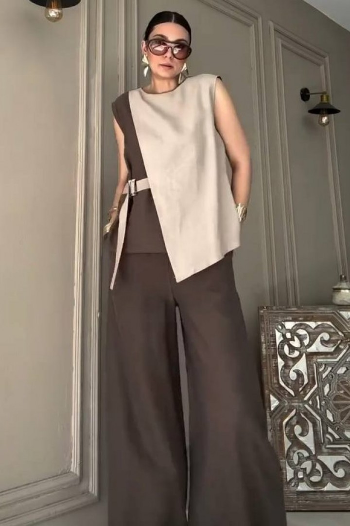 Льняной прогулочный костюм LOU-1419A850