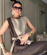 Льняной прогулочный костюм LOU-1419A850