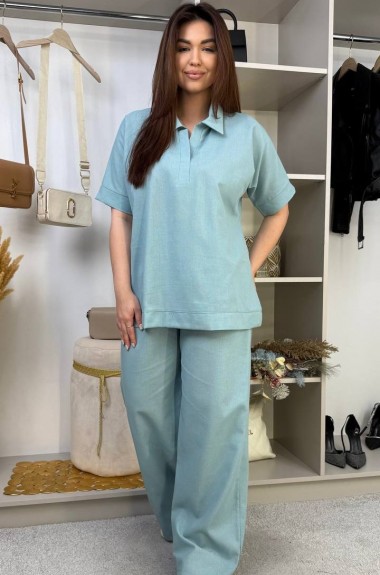 Льняной брючний костюм ME-545A720