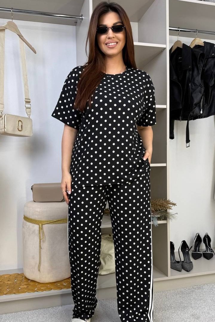 Прогулянковий костюм в горошек ME-546A750