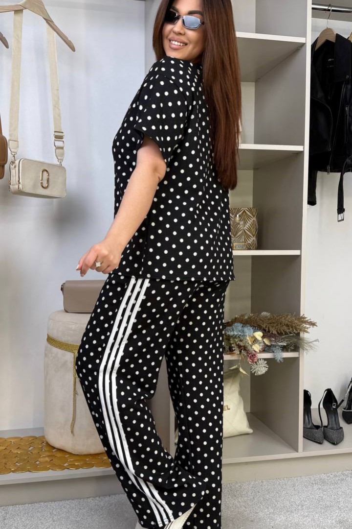 Прогулянковий костюм в горошек ME-546A750