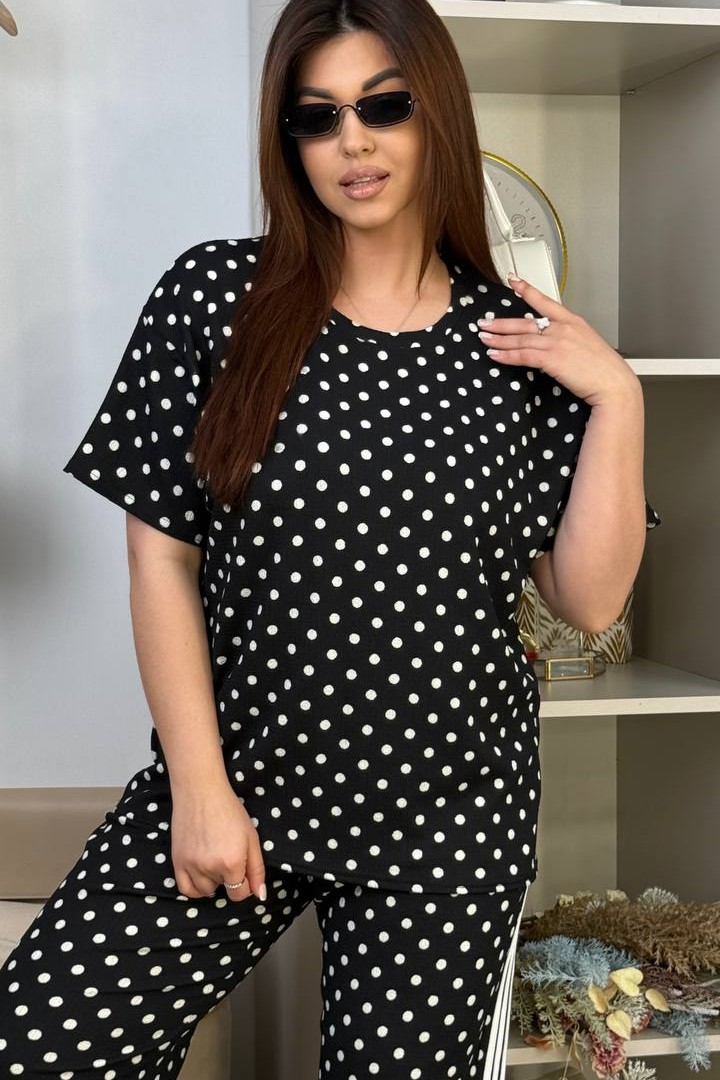 Прогулянковий костюм в горошек ME-546A750