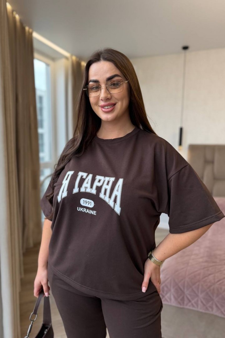 Костюм двойка брюки и футболка YS-2225A670B750