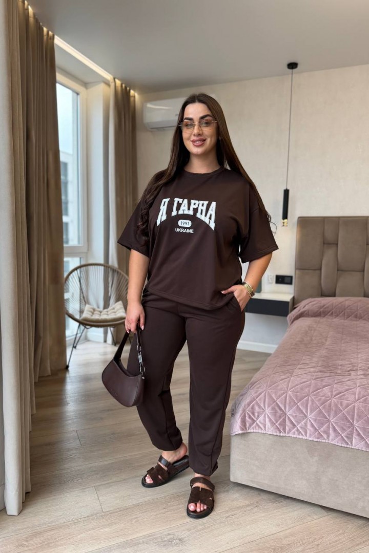 Костюм двойка брюки и футболка YS-2225A670B750