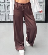 Шелковые брюки палаццо XOF-7015A300