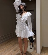 Женское платье с рюшами MUS-120A680