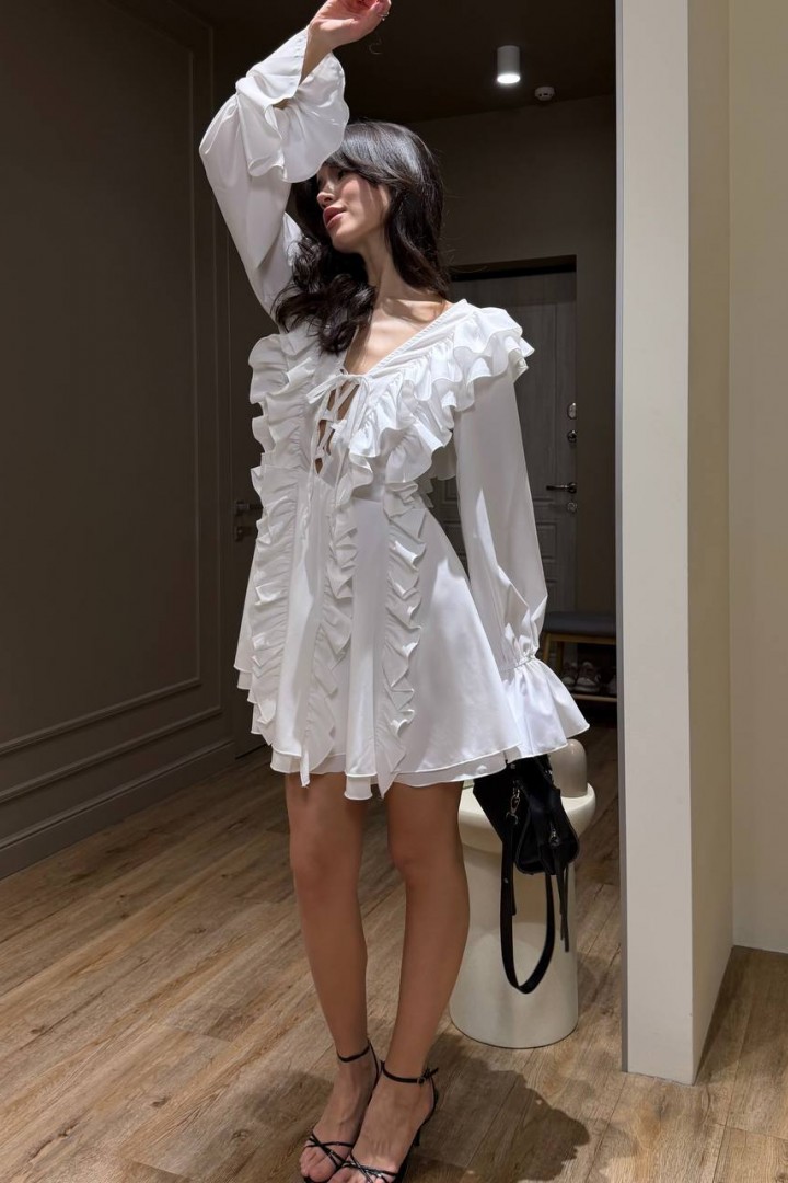 Женское платье с рюшами MUS-120A680