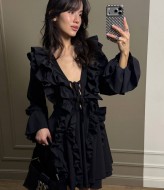 Женское платье с рюшами MUS-120A680