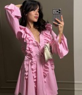 Женское платье с рюшами MUS-120A680