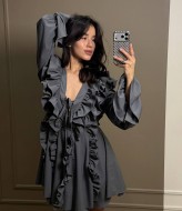 Женское платье с рюшами MUS-120A680