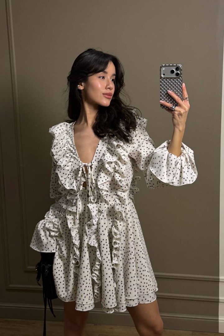 Женское платье с рюшами MUS-120A680