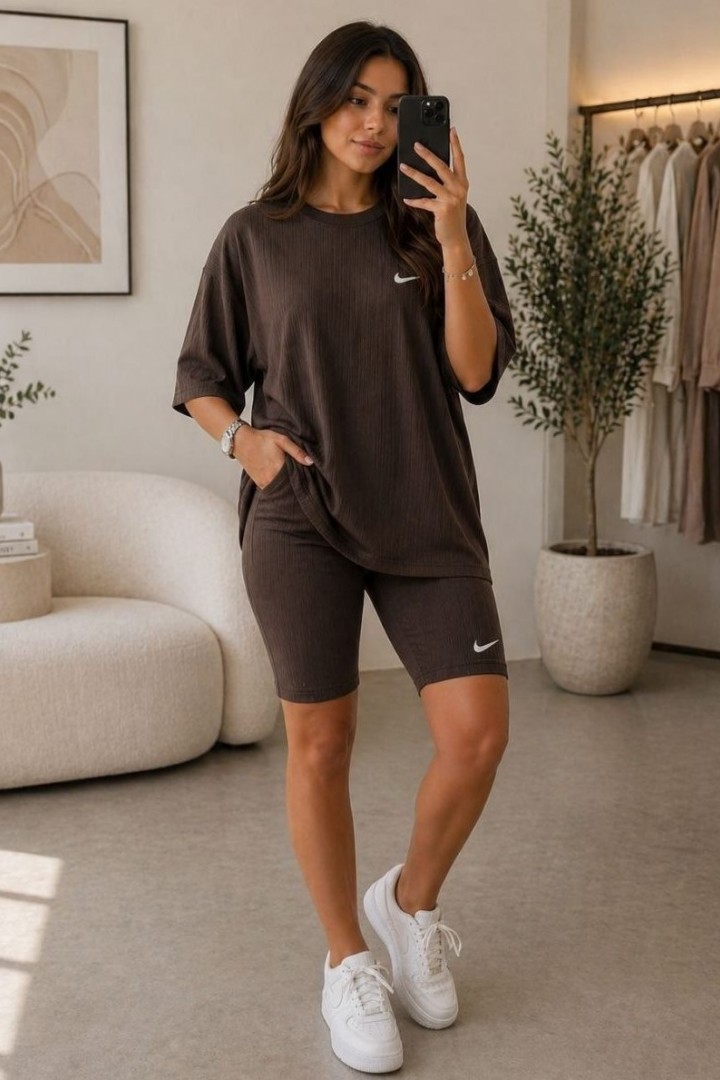 Велосипедки и футболка с накатом MIK-4275A470