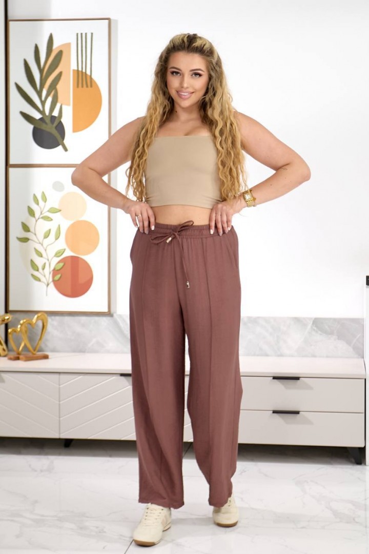 Брюки прямого кроя на резинке OSI-26580A320