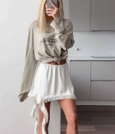 Шелковая короткая юбка RAB-726A409