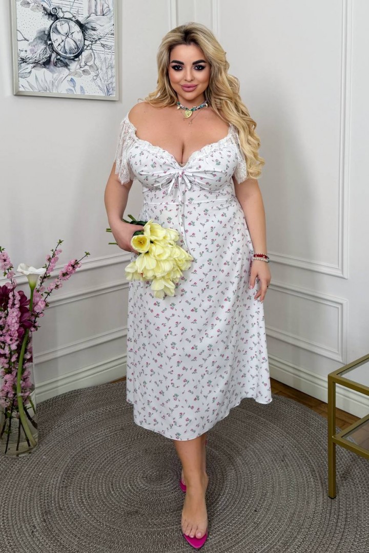 Платье с кружевными рукавами YM-7181A18.5