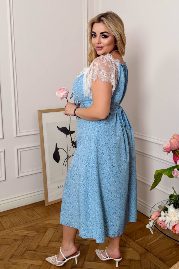 Платье с кружевными рукавами YM-7181A18.5