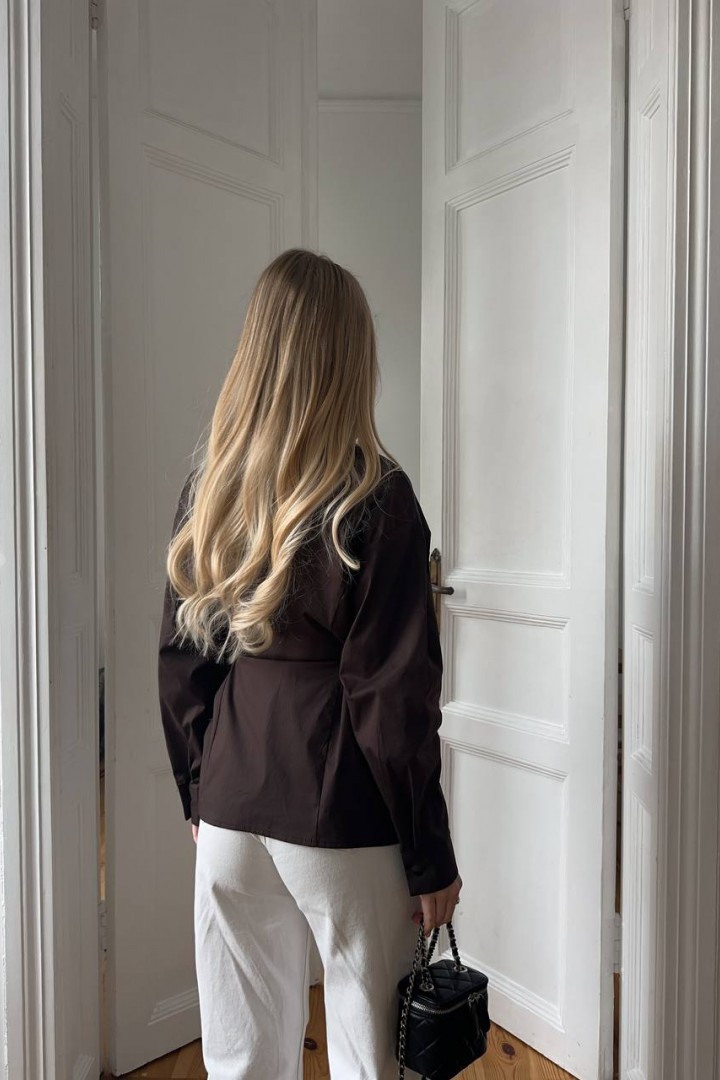 Рубашка по бокам на завязках RAB-727A489