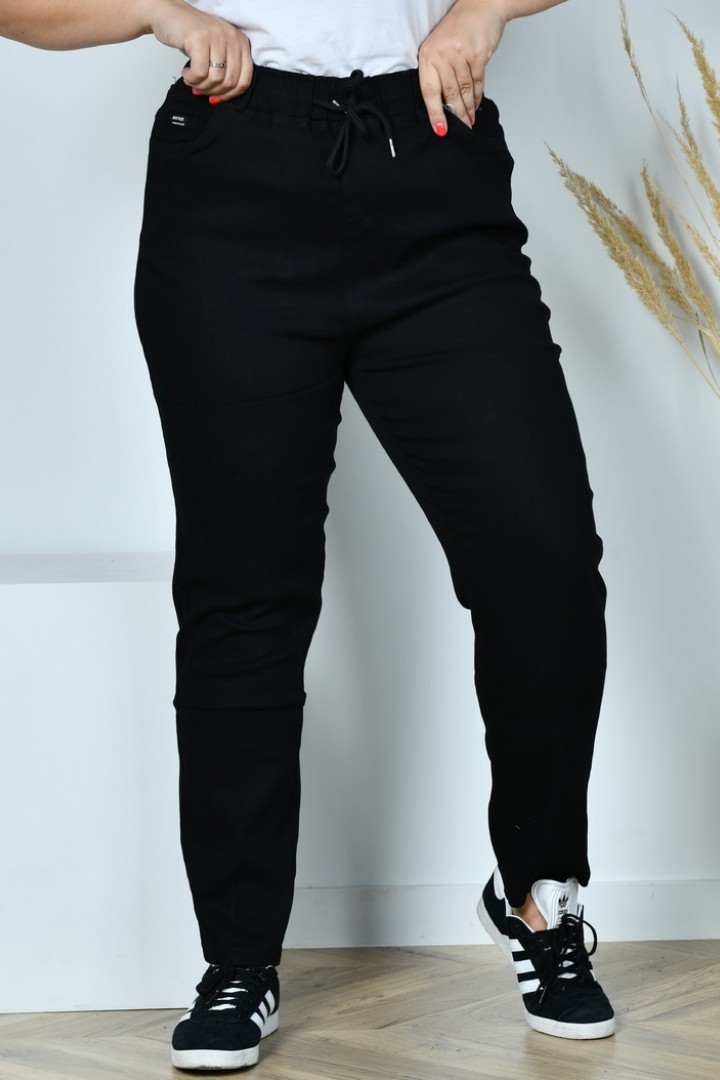 Черные стрейчевые джинсы женские OYO-1041.500A650