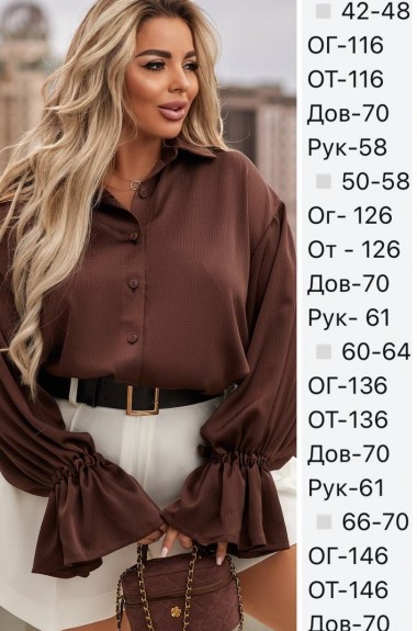 Шелковая блузка с длинным рукавом EY-731A12B14 Шелковая блузка с длинным рукавом EY-731A12B14