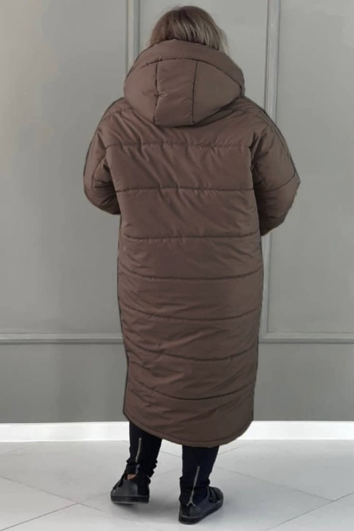 Длинное пальто с капюшоном LZ-901A1250
