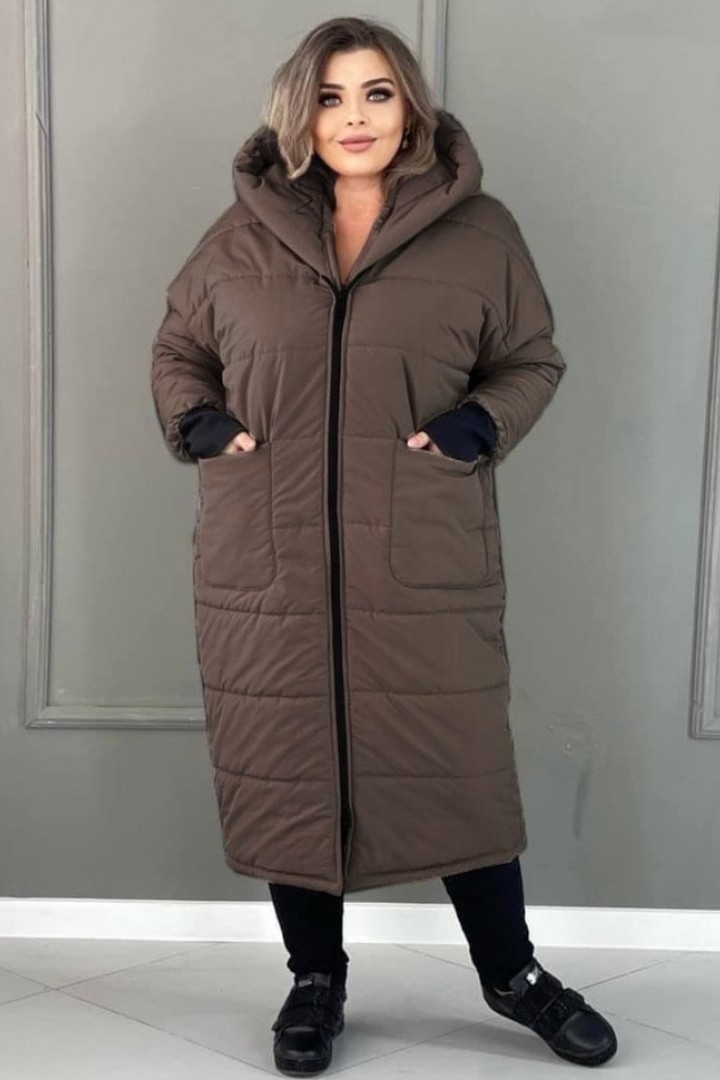 Довге пальто з капюшоном LZ-901A1250