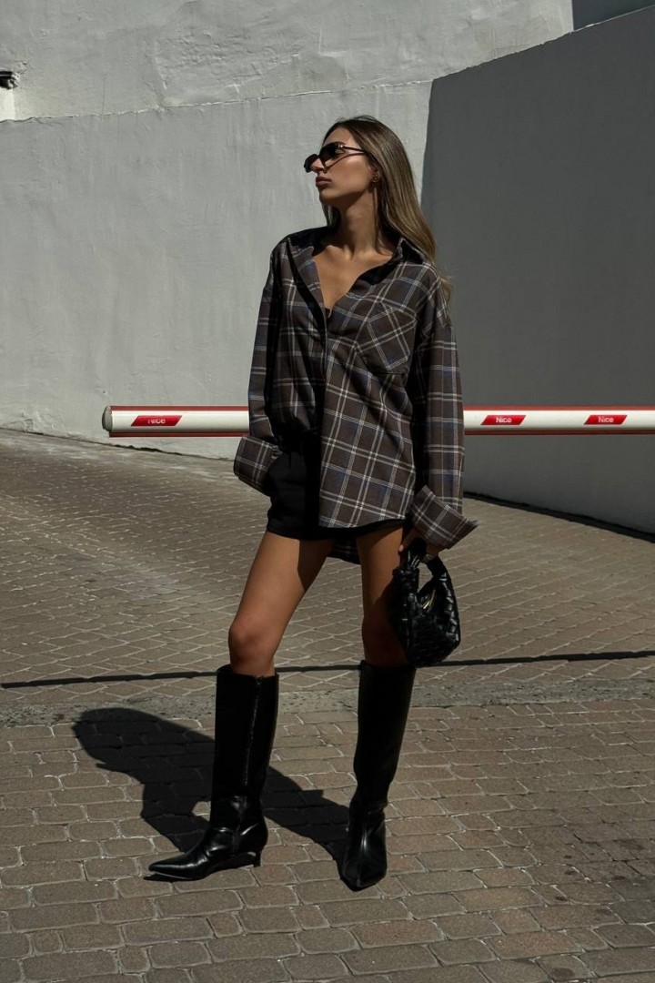 Женская клетчатая рубашка  CULT-2005A490