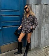 Женская клетчатая рубашка  CULT-2005A490