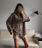 Женская клетчатая рубашка  CULT-2005A490