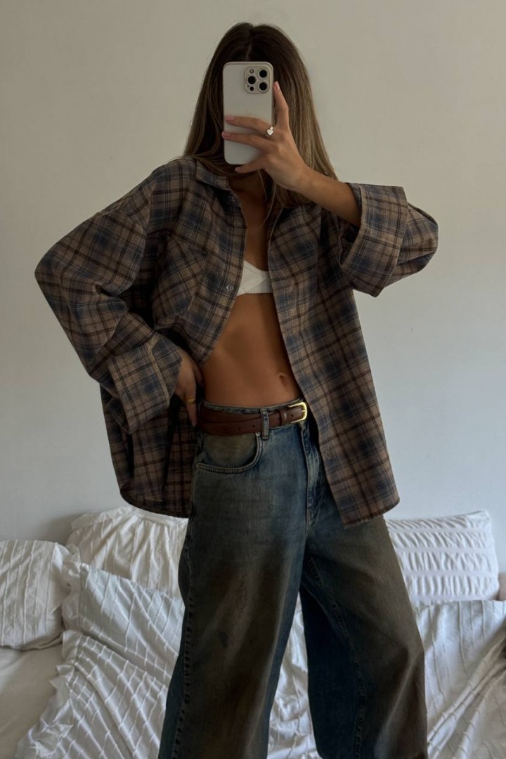 Женская клетчатая рубашка  CULT-2005A490