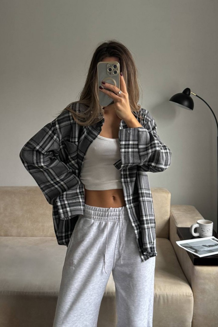 Женская клетчатая рубашка  CULT-2005A490