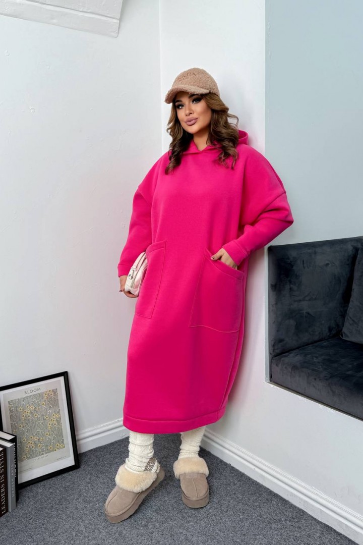 Длинное платье с капюшоном VAI-463A15