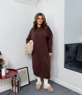 Длинное платье с капюшоном VAI-463A15