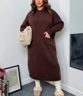 Длинное платье с капюшоном VAI-463A15