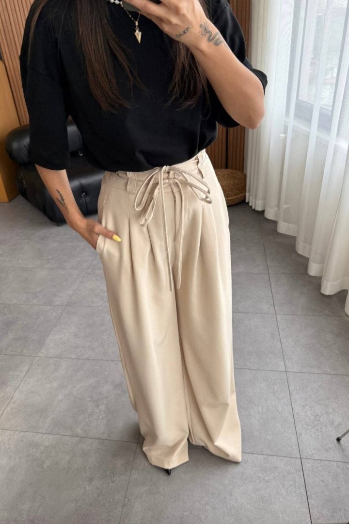 Брюки крій «oversize» з подвійним поясом DMP-A7135A380