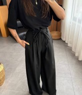 Брюки крій «oversize» з подвійним поясом DMP-A7135A380