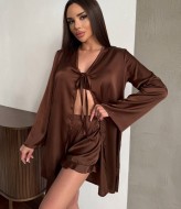 Шелковая пижама тройка  BB-013A650