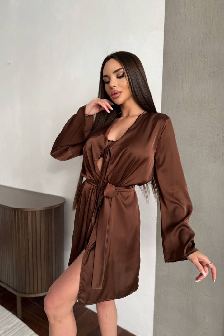 Шелковая пижама тройка  BB-013A650