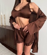 Шелковая пижама тройка  BB-013A650