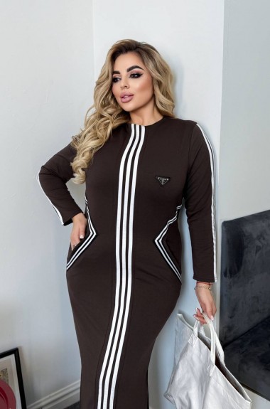 Длинное трикотажное платье  VL-1135A700