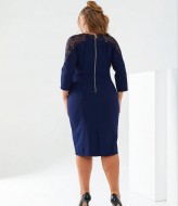 Платье с вставками из гипюра GOL-1096A700