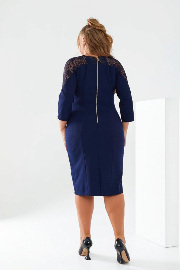 Платье с вставками из гипюра GOL-1096A700