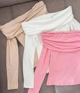 Топ с открытыми плечами и длинными рукавами  DMP-R1876A270