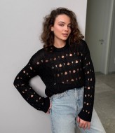 Ажурный свитер EX-009A250