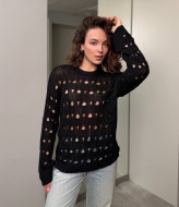 Ажурный свитер EX-009A250