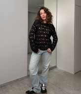 Ажурный свитер EX-009A250