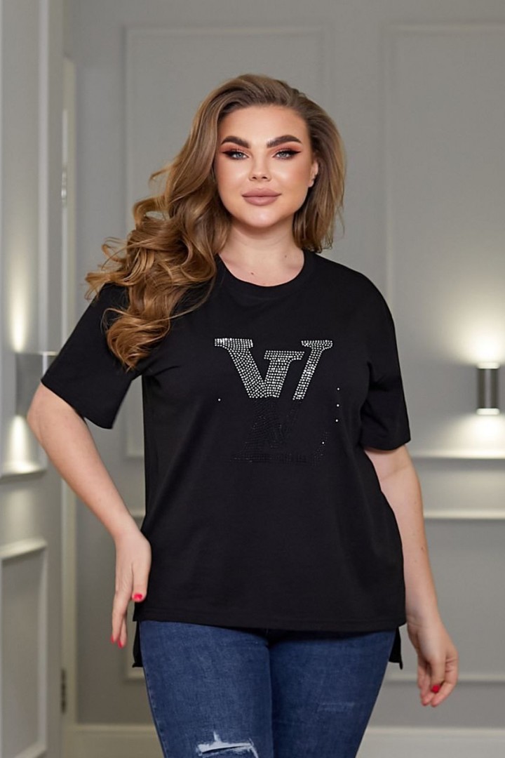 Женская футболка со стразами ELR-1056A250